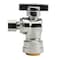 Quickfitting 1/2in Push-to-Connect x 1/4in OD Comp Chrome Plated Brass Quarter-Turn Angle Stop Valve LF944AR - alternate 2
